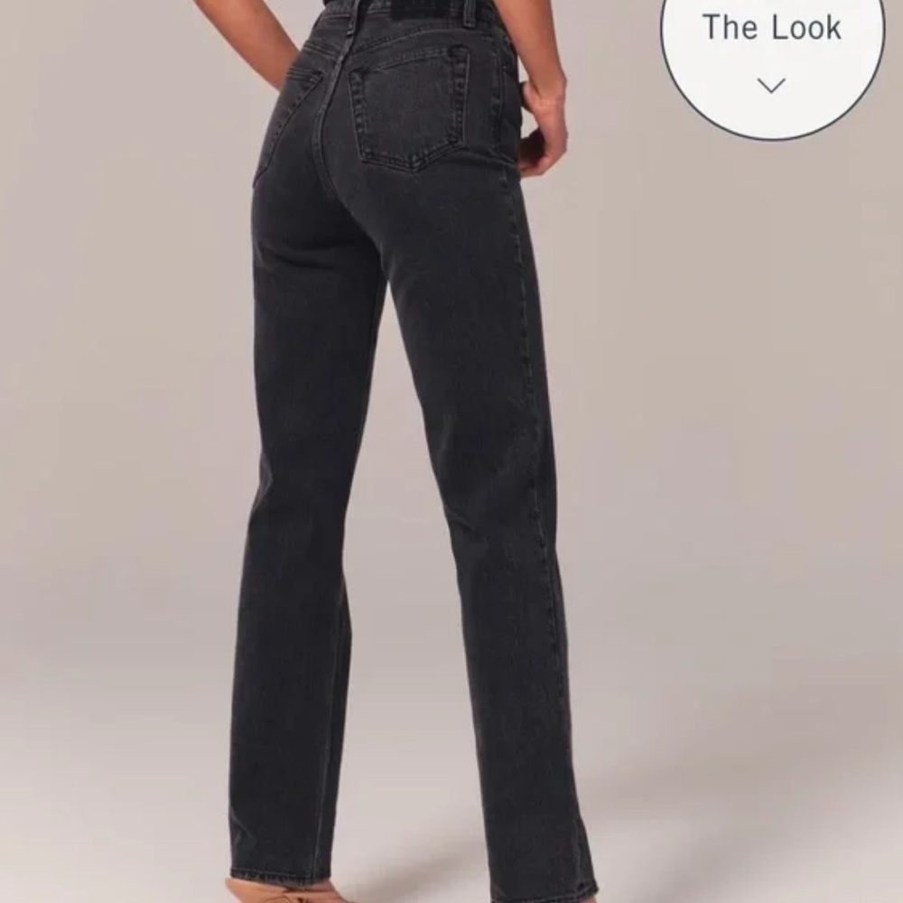 Abercrombie & Fitch Women's Black Straight Leg Jeans